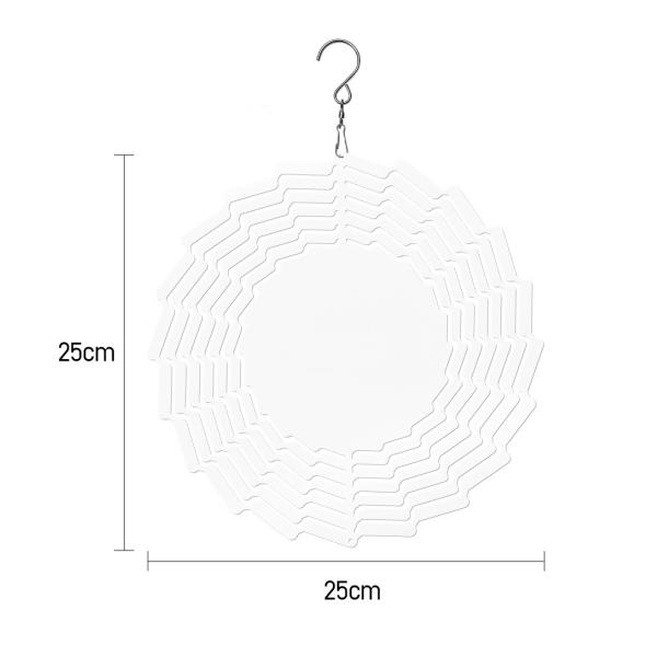 Sublimation Wind Spinner Blanks Personalized Custom Printed Aluminum Hanging Garden Christmas Decoration Wind Chimes