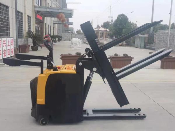 1500kg Electric Rotating Stacker Straddle Lift With Pallet Rotator For Warehouse Handling