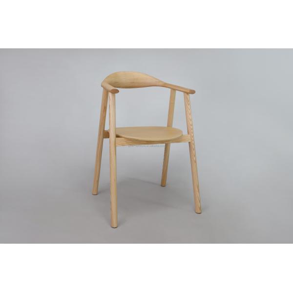 Fully Assembled High Back Solid Ash Wood Dining Chair for Home Furniture in Modern Restaurant