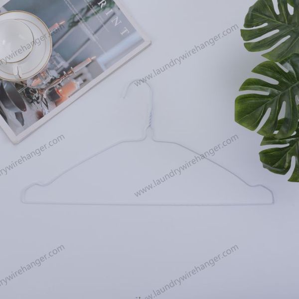 Carbon Steel Wire Material White Wire Hangers 500pcs Per Carton Suitable for All Types of Clothing