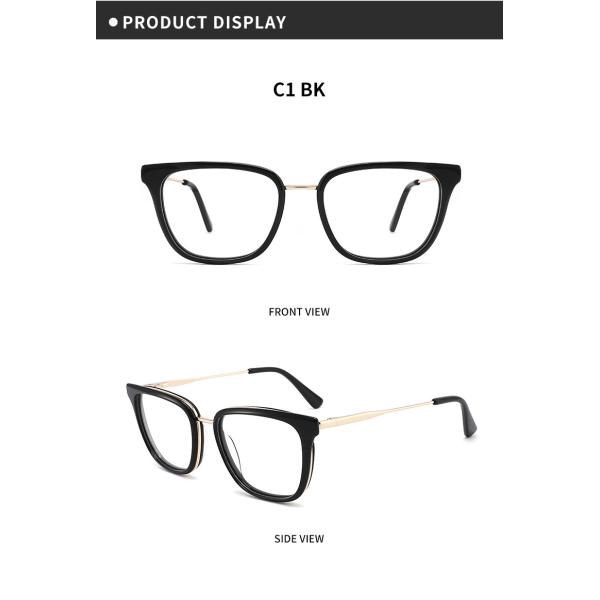 Подгоняйте рамки стекел металла ацетата логотипа, стекла ясности Cateye для женщин