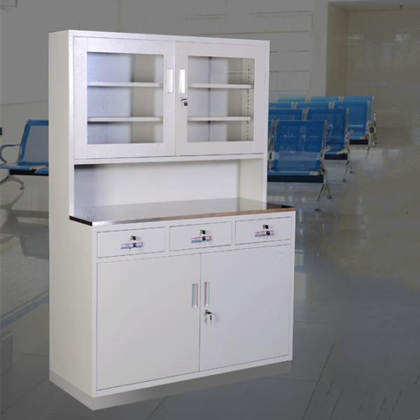 Stainless Steel Medicine Display Cabinet 0.5mm Thickness With Swing Door