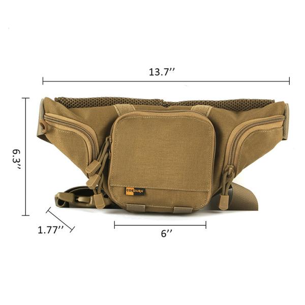 Outdoor Running Messenger Chest Bag , Cycling Shoulder Multi - Function Tactical Waist Bag