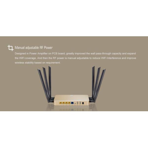 Desktop 11AC Wireless Router Authentication Advertisement Support 1200Mbps