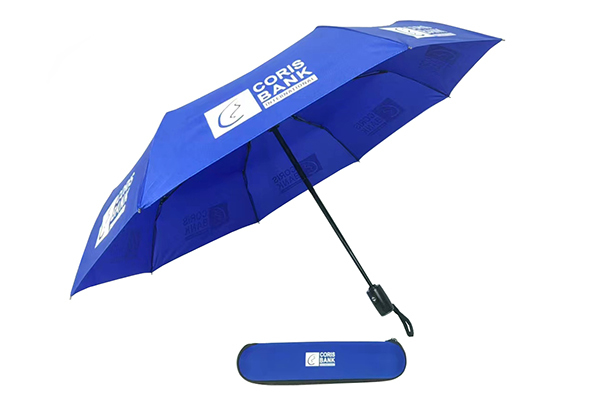 Custom Zippered Case Folding Travel Umbrella With Logo Printing