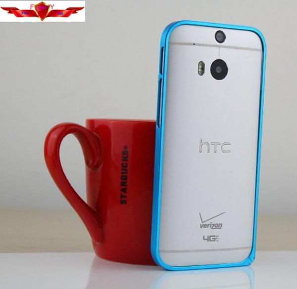 Ultra Thin Multi Color 0.7MM Aluminum HTC M8 Bumper Cases Good Performance