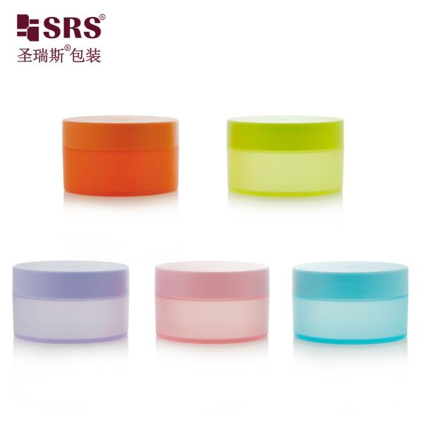 SRSQ 100g Injection Custom Matte Frosted Colorful PP Jar Manufacturer Container Facial Cream Cosmetic Packaging