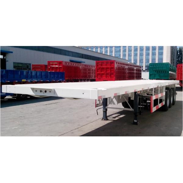 3 axles 13meters Flat bed semi trailer for 20ft/40ft containers from China in factory price Fuwa 3 axles trailer