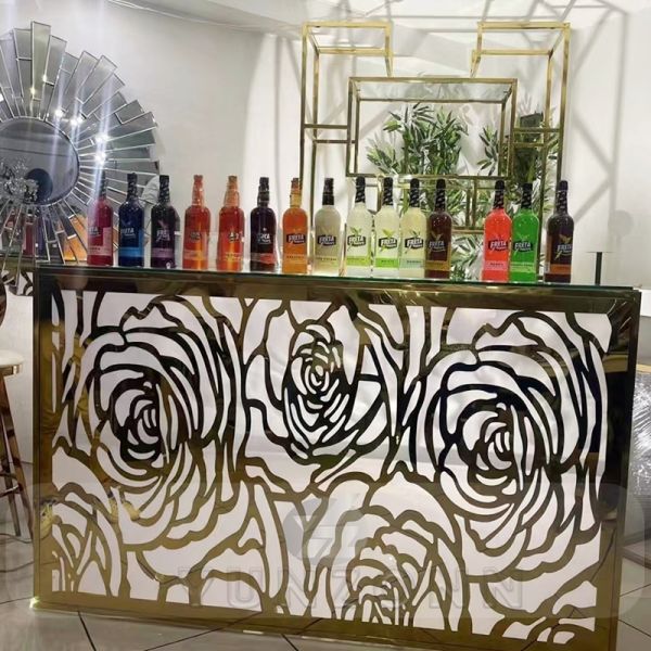 Brand New Customizable LED Bar Counters for Restaurants and Commercial Bars Rose Design