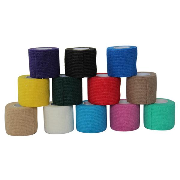 Algodón flexible cohesivo del rasgón de BandageHand del substrato elástico del algodón, vendaje elástico cohesivo