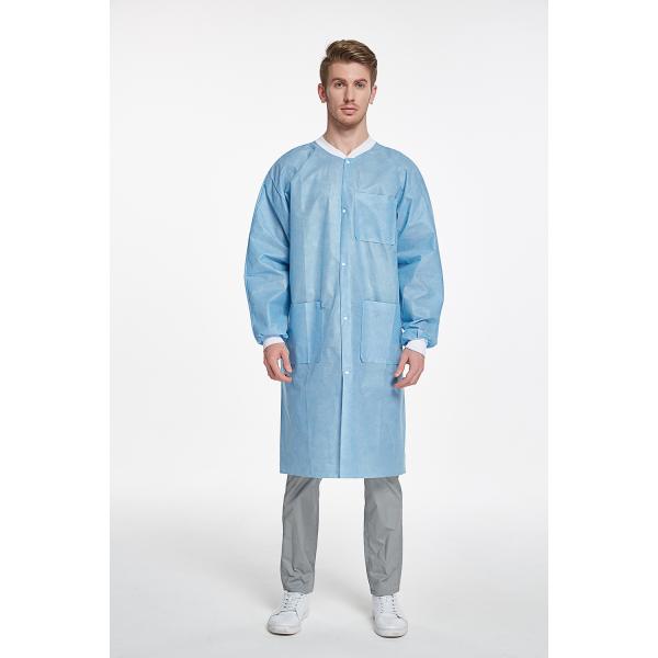 S&J Disposable Sms Lab Coat Products Nonwoven Polypropylene Anti-static,water Proof Non Woven Lab Coat PP lab coat