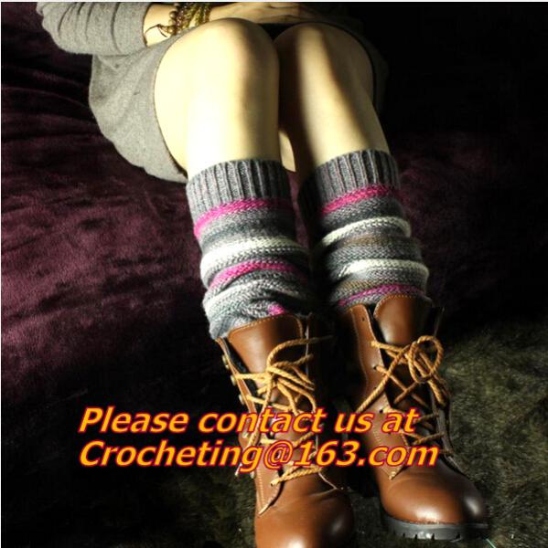 winter woods morning Leg warmers thick warm wool acrylic blend female loose socks boots