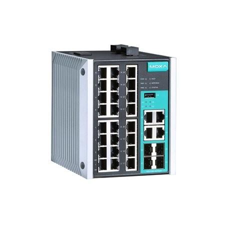 Moxa EDS-528E Series switch 24+4G-port Gigabit managed Ethernet switches  Layer 2 Managed Switches