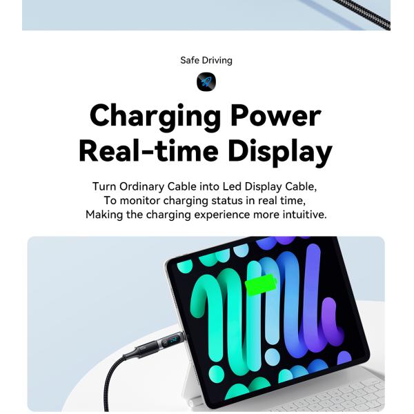 ESSAGER ES-OTG16 240W Type C To C USB OTG Adapter With Digital Display