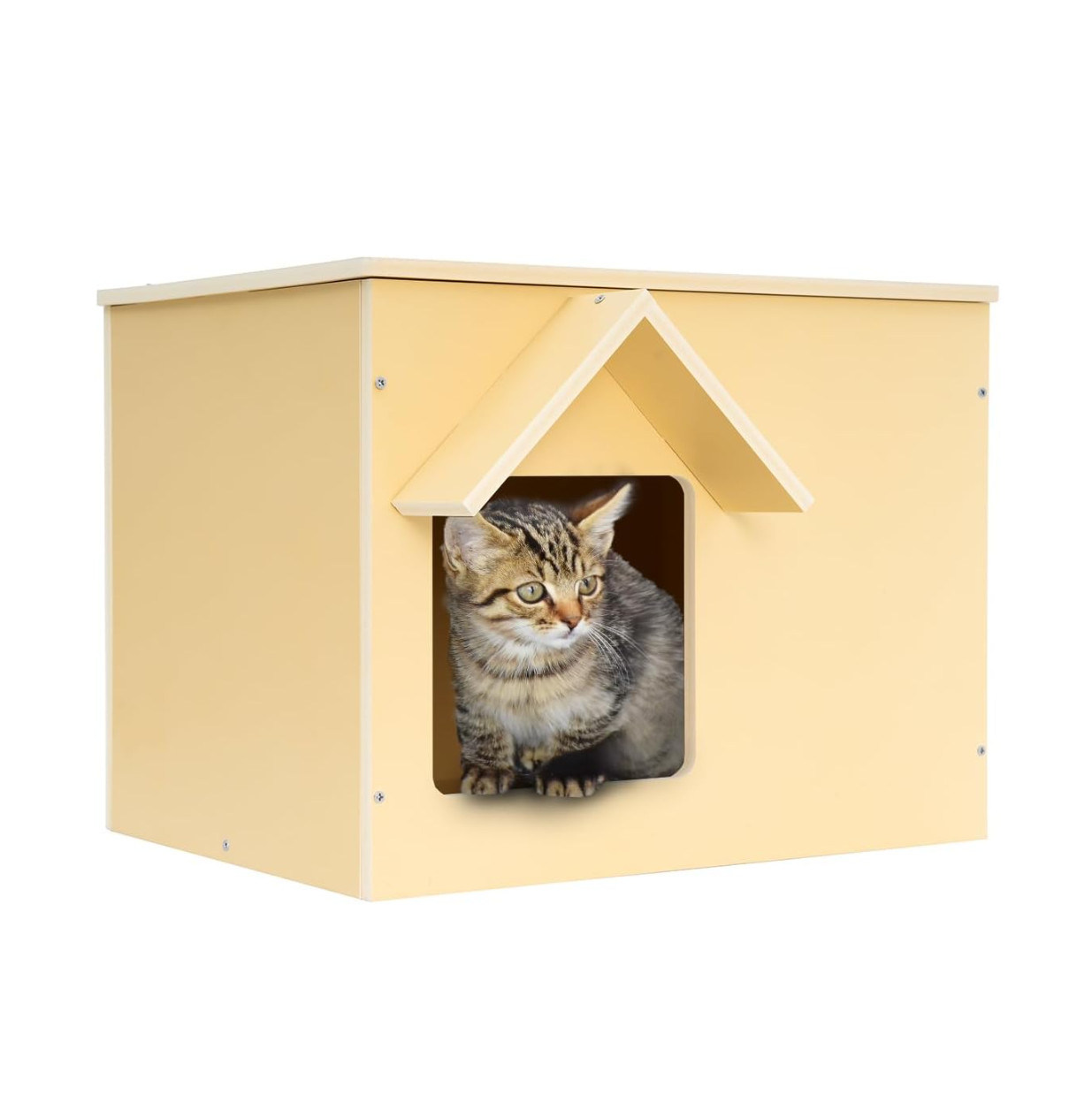 Hot Selling Outdoor Waterproof Feral Cat Shelter Wooden Stray Cat Condo Cat