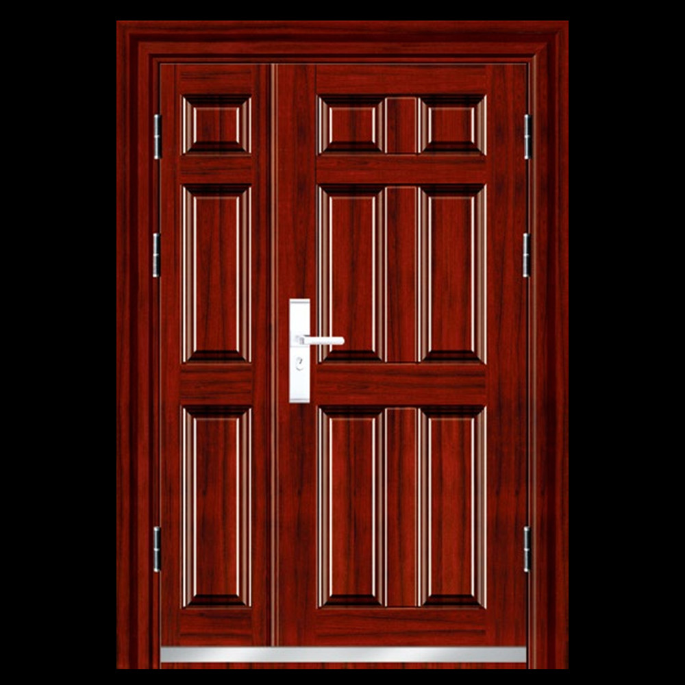 House Villa Exterior Metallic Security Front Entry Doors Design Modern Stainless Steel Metal Main Entrance Pivot with Smart Lock