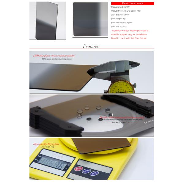 Neutral Density Square Neutral Density Filters , Film Camera Filter For Photography