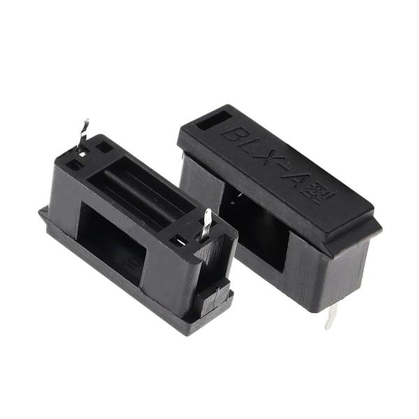 BLX-A 6.3A 250V セラミックガラス PCBマウント ヒューズホルダー 5x20mm ヒューズ用カバー付き