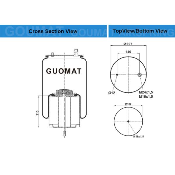 Sac de ressort pneumatique de camion de CONTI 4915NP06 4915NP01 Renault pour 5.010.488.701 - ROR MLF7149