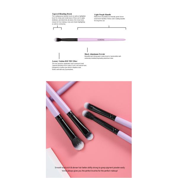 Синтетика ДОСТИГАЕМОСТИ SVHC Qualited SGS 12 Taklon волокна глаза макияжа части набора щеток