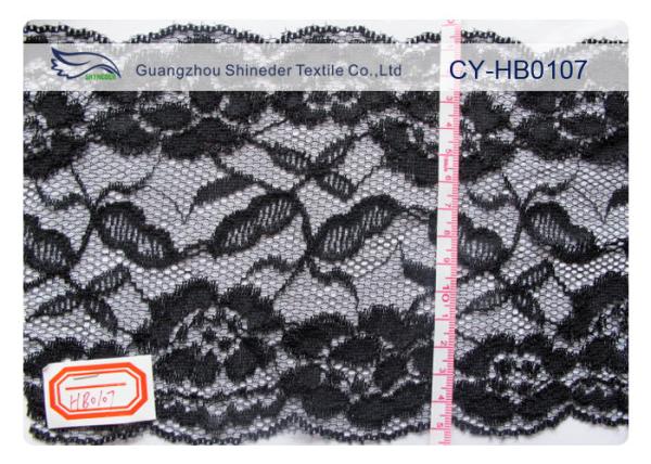 Sexy Black Nylon Lace Trim For Underwear , Nightwear CY-HB0107
