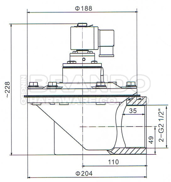 BFEC DMF-Z-62S клапан реактивного сопла ИМПа ульс диафрагмы 2,5 дюймов для фильтра сумки