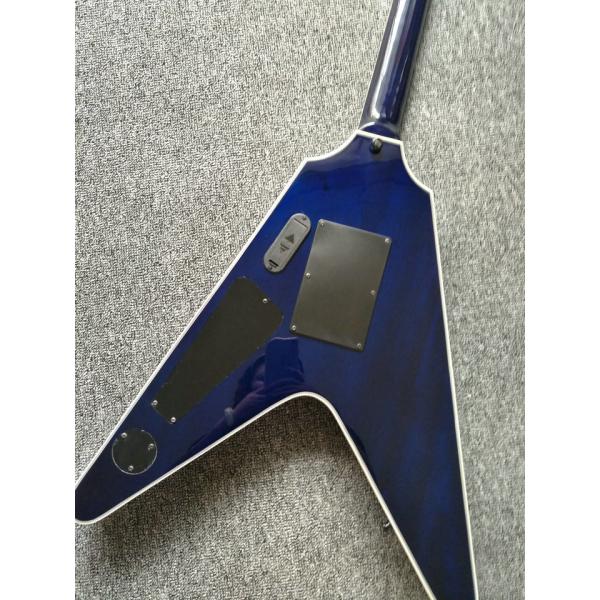 2017 custom kinds colors alien flying v guitar free shipping blueburst color ebony fretboard flying v electric guitar