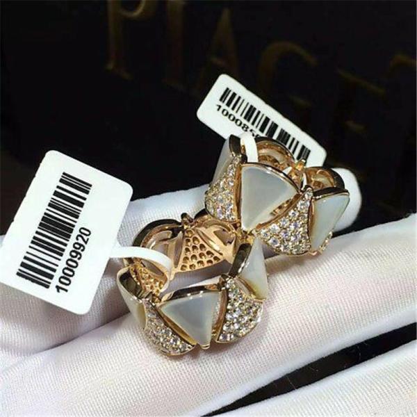 Luxury jewe factory divas' dream  series ring 18k white gold yellow gold rose gold diamond fritillaria ring