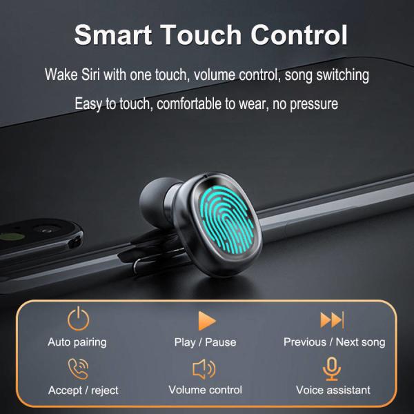 Running Sports Earbuds With Mic CVC8.0 Noise Cancelling Earphones Touch Control