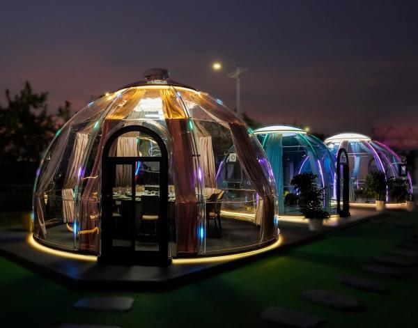 New Design Polycarbonate Dome Tent Modular Prefab PC Crystal Bubble Dome House For Resort