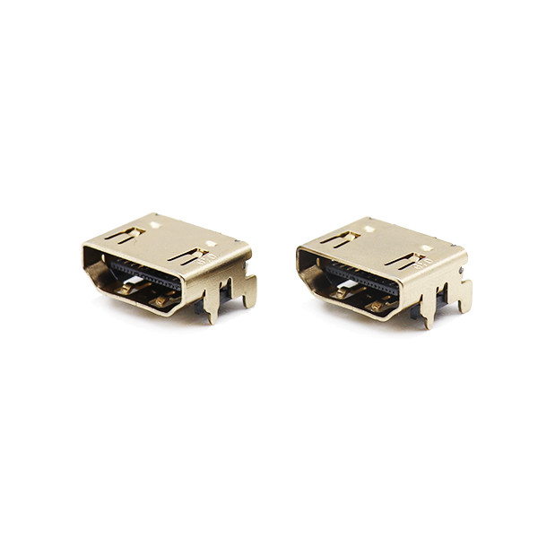 Тип штыря кабельных соединителей 19 UL94V-0 HDMI тип SGS соединителя SMT без уха