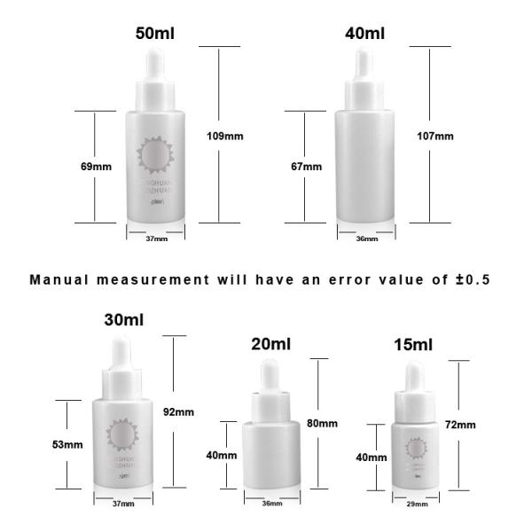 Бутылка 30ml 20ml капельницы цвета сыворотки эфирного масла ясная замороженная стеклянная