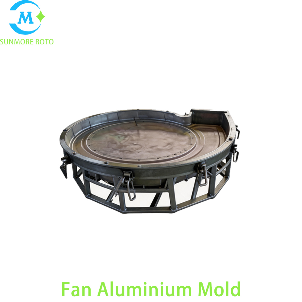 SUNMORE ROTO Custom Rotomolding Aluminum Fan Housing Mould, Aluminum Alloy Rotational Mold For PE Plastic Ventilation Fan Shell
