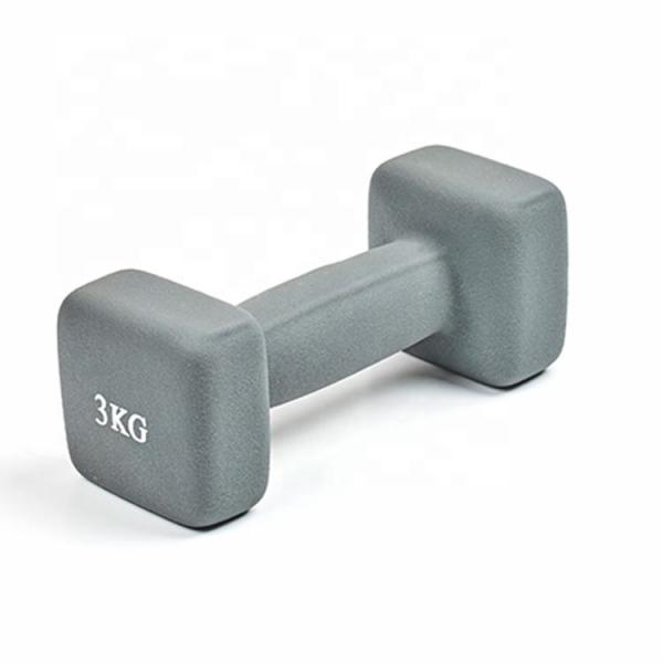 Custom Colorful Vinyl Coated Cast Iron Dumbbell Square Shaped