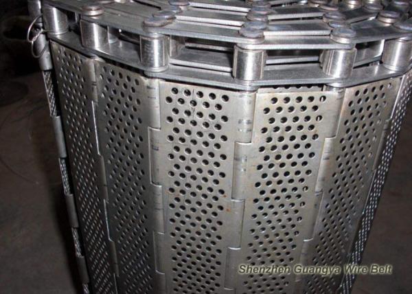 Stainless Steel Flat Plate Conveyor Belt Precise Punched Holeperforation Custom