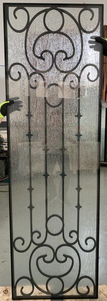 25.4mm Wrought Iron Glass 80x25in For Sliding Glass Doors ODM