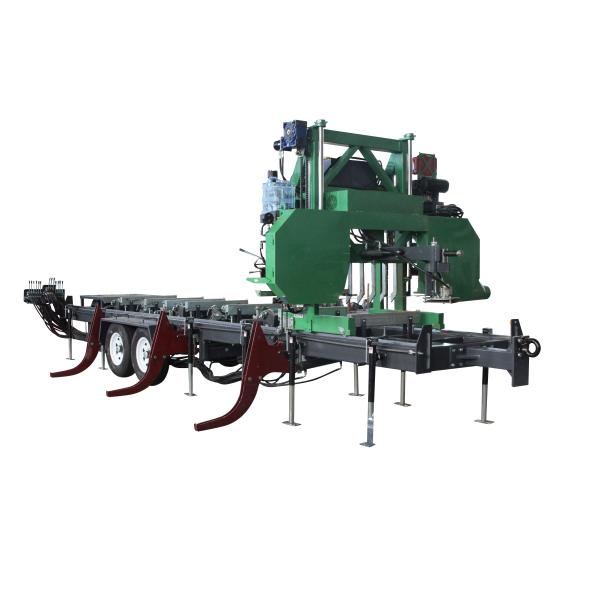 27 HP горизонтальная автоматическая режущая лента пиломашина для резки бревна в лесу