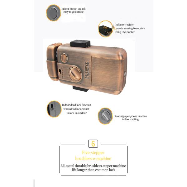 Почищенное щеткой дистанционное управление TTLock Bluetooth замков оправы металла