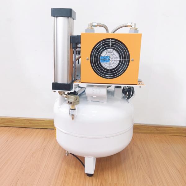 Compresseur d'air dentaire sans huile avec sèche-linge 32L Compresseur à pompe à vide silencieux