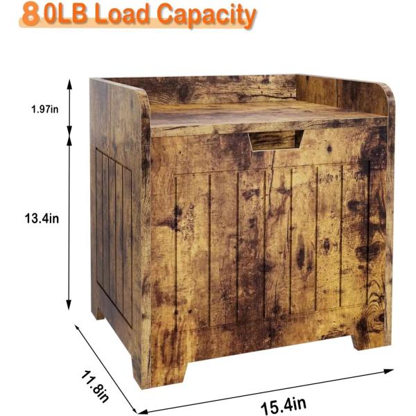 Wooden Entryway Storage Bin for Living Room Customized Logo Acceptable Toy Storage Box