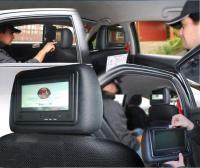 Réseau Wifi 4G Cab Taxi 9 pouces Android Publicité numérique Écrans LCD avec repose-tête
