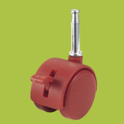 factory price furniture casters long insert stem red caster with brake