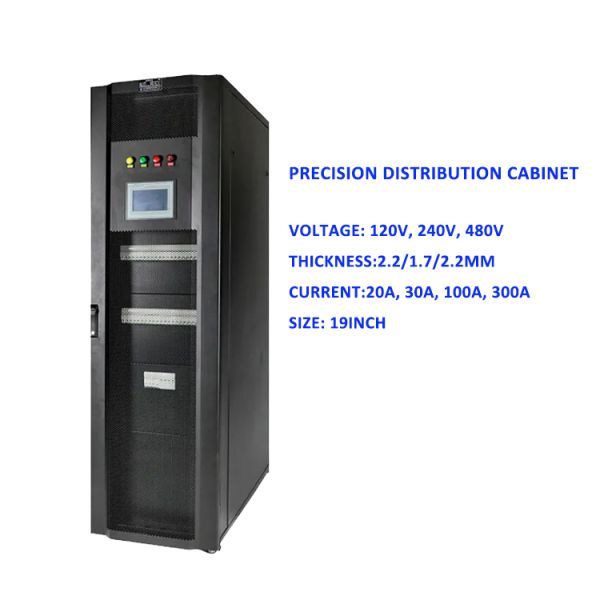 Stainless Steel Shell Data Center Distribution Cabinet with Tempered Glass Door and 19 Inch Size