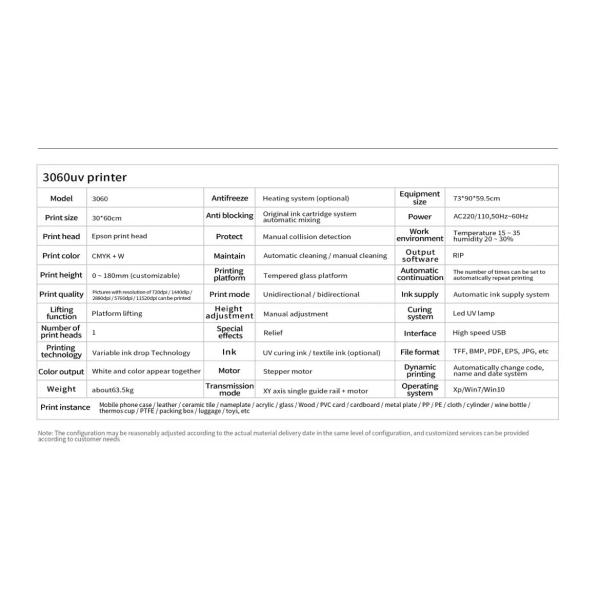 3060 УФ-принтер для ламинирования пленки из золотой фольги и печати наклейки формата А3 CE/UKCA/ROHS