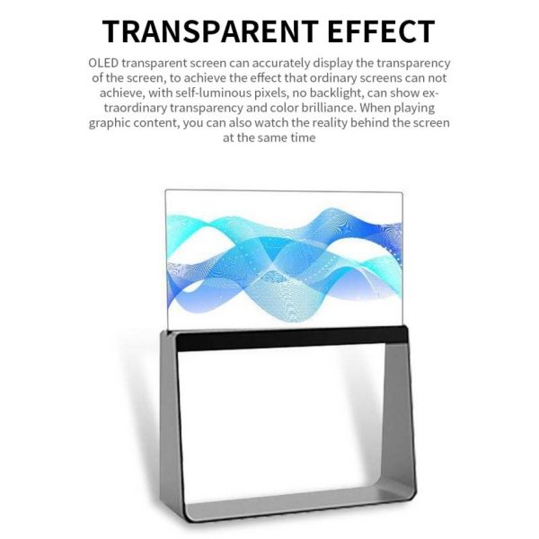 55 Inch Transparent Display – Stable Power Supply Reliable LG Transparent OLED TV for Diverse Applications
