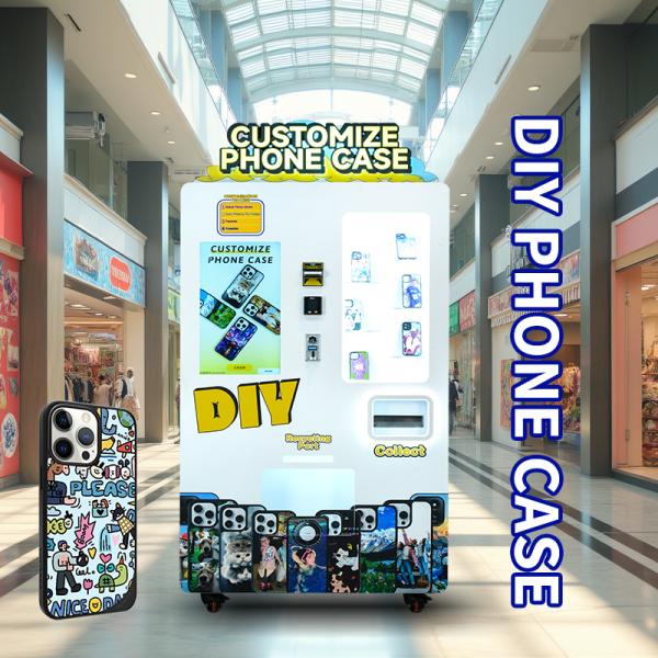 Distributeur de coques de smartphone sur mesure avec paiement mobile Options de langue anglaise Personnalisé