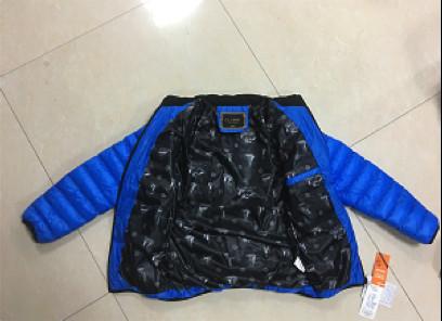 Basic Section Womens Blue Padded Jacket 210t Printed Lining 500pcs MOQ