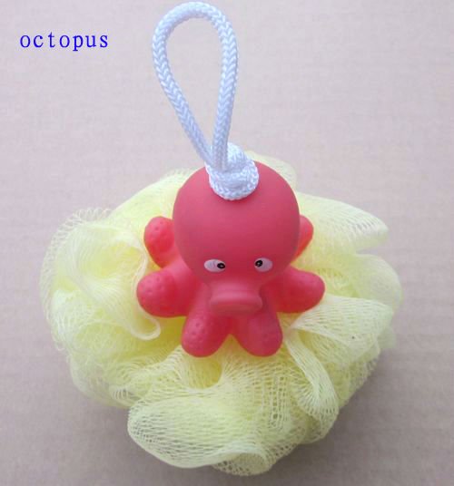 shenzhen Cartoon Bear Bath / Shower Body Puff Sponge Mesh Ball gifts  ICTI factory