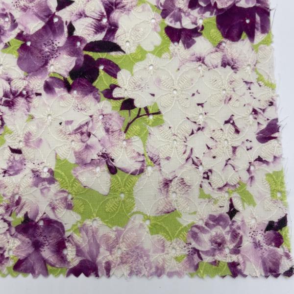 Printed Garment Cotton Embroidery Fabric Material Colors M04-LK010