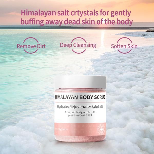 280G Natural Himalayan Salt body scrub Nourishing And Hydrating Exfoliating Scrub
